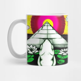 Frog at dawn in the land Of Pyramids Mug